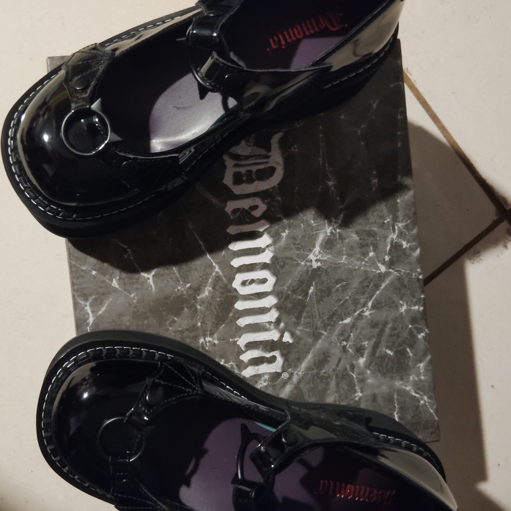 Demonia Black Patent Leather Shoes